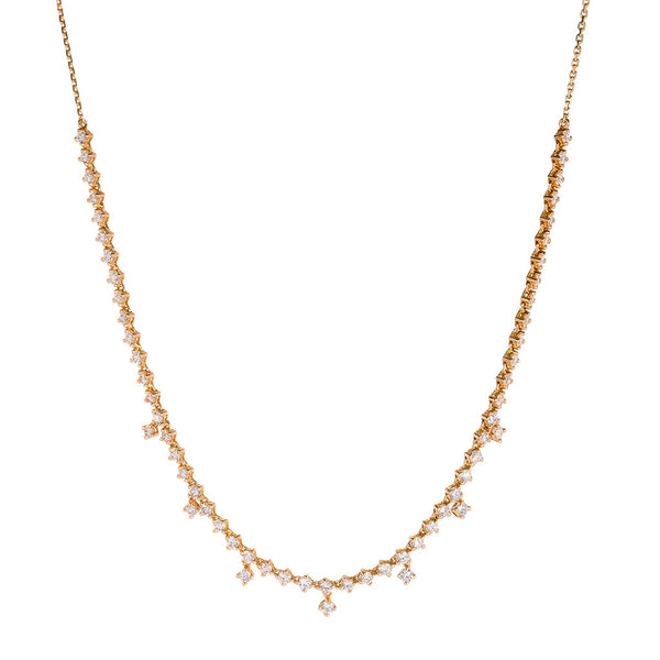 7 Station Diamond Necklace - 1